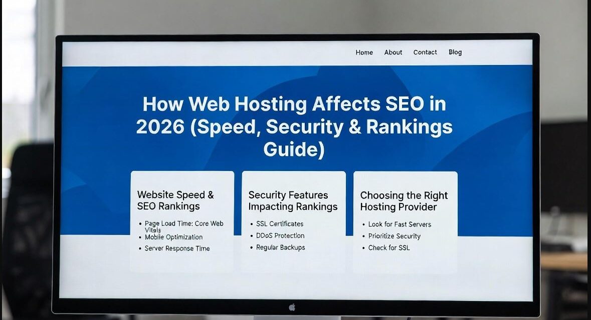 How Web Hosting Affects SEO in 2026 (Speed, Security & Rankings Guide)